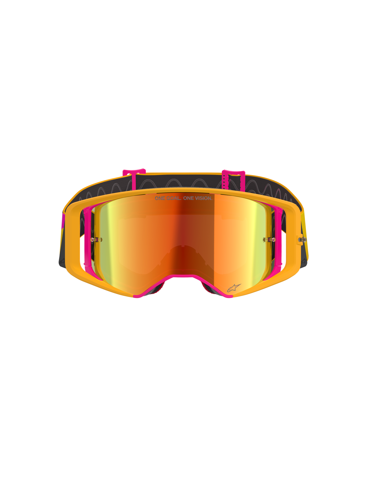 Alpinestars Supertech Corp Crossbril Geel en roze, productfoto 2