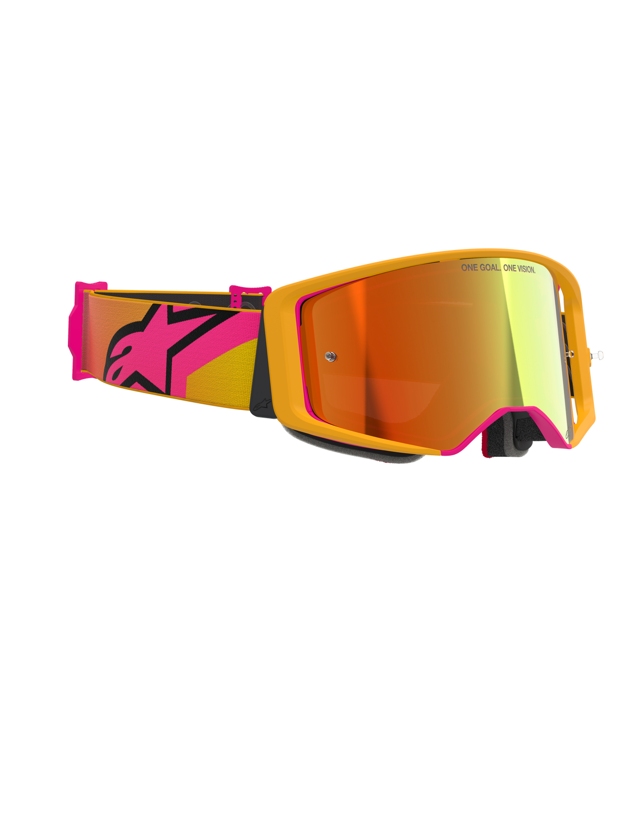 Alpinestars Supertech Corp Crossbril Geel en roze, productfoto 3