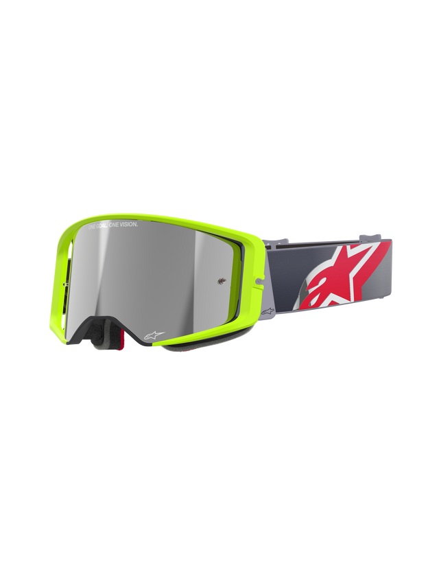 Alpinestars Supertech Corp Crossbril Fluogeel en rood, productfoto 1