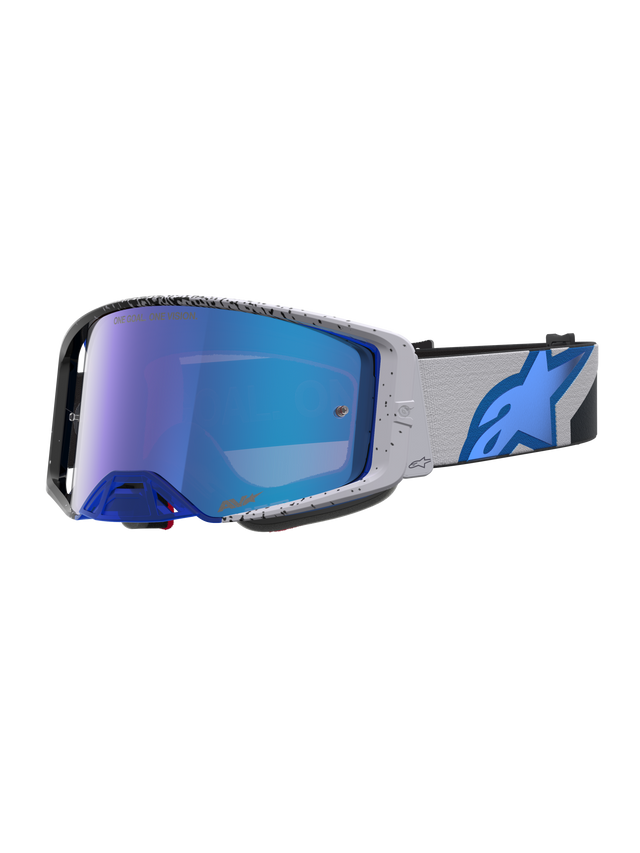 Alpinestars Supertech Hiten Crossbril Zwart en blauw, productfoto 1