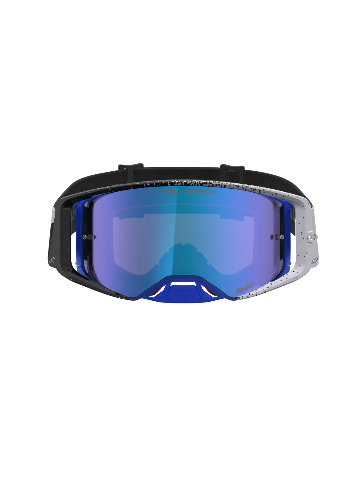 Alpinestars Supertech Hiten Crossbril Zwart en blauw, productfoto 2