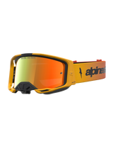Alpinestars Vision 8 Amber Crossbril Rood en zwart met spiegellens, productfoto 1