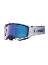 Alpinestars Vision 8 Amber Crossbril Blauw en wit met spiegellens, productfoto 1
