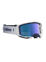 Alpinestars Vision 8 Amber Crossbril Blauw en wit met spiegellens, productfoto 3