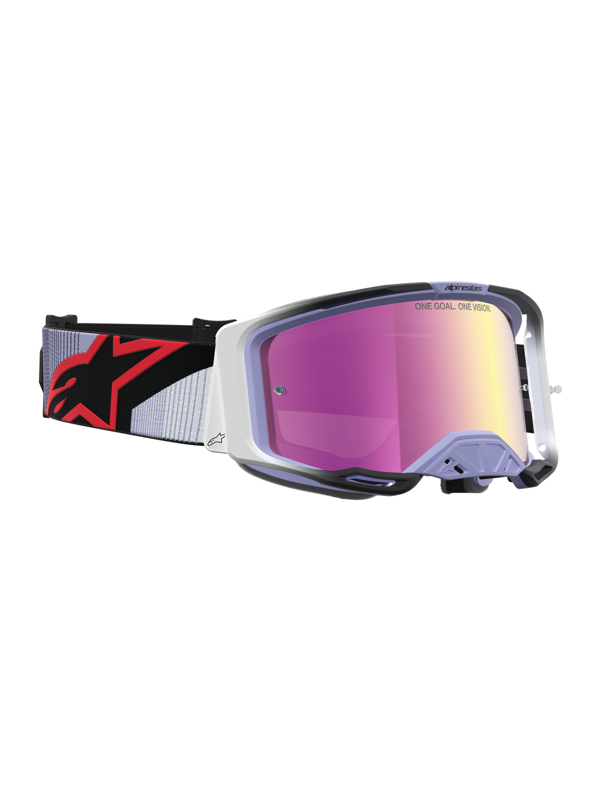 Alpinestars Vision 8 Maven Crossbril Paars, zwart en roze, productfoto 3