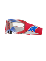 Alpinestars Vision 5 Corp Crossbril Rood, wit en blauw, productfoto 1