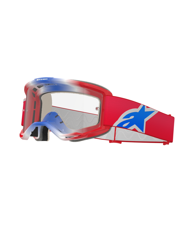 Alpinestars Vision 5 Corp Crossbril Rood, wit en blauw, productfoto 1