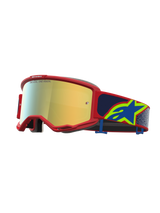 Alpinestars Vision 5 Drag Crossbril Rood, blauw en goud, productfoto 1
