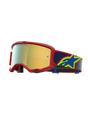 Alpinestars Vision 5 Drag Crossbril Rood, blauw en goud, productfoto 1