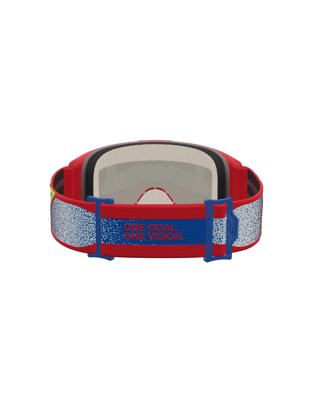 Alpinestars Vision 5 Drag Crossbril Rood, blauw en goud, productfoto 4