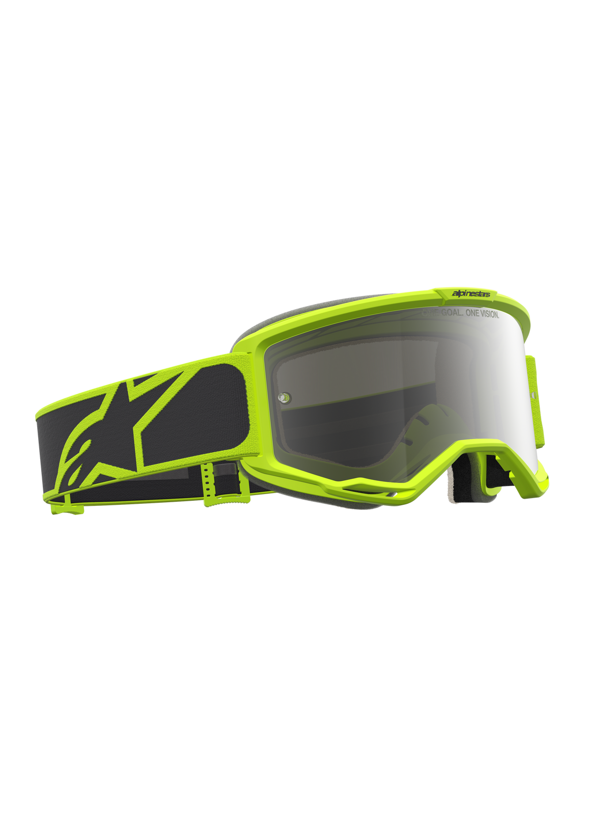 Alpinestars Vision 5 Rora Crossbril Zwart, fluogeel en zilver, productfoto 3
