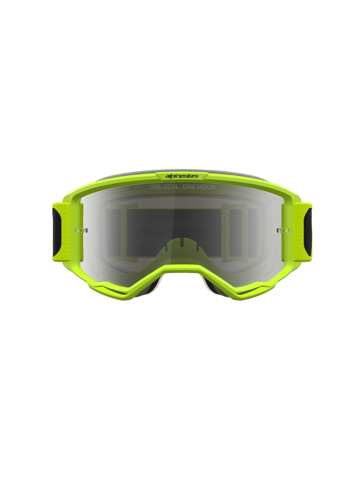 Alpinestars Vision 5 Rora Crossbril Zwart, fluogeel en zilver, productfoto 2