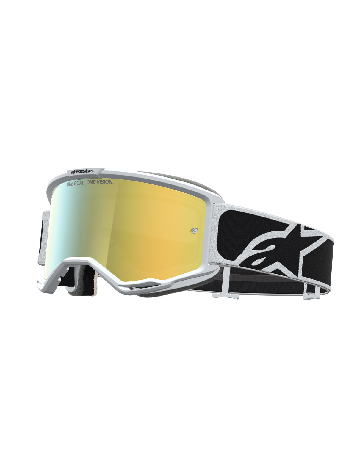 Alpinestars Vision 5 Rora Crossbril Zwart, wit en goud, productfoto 1