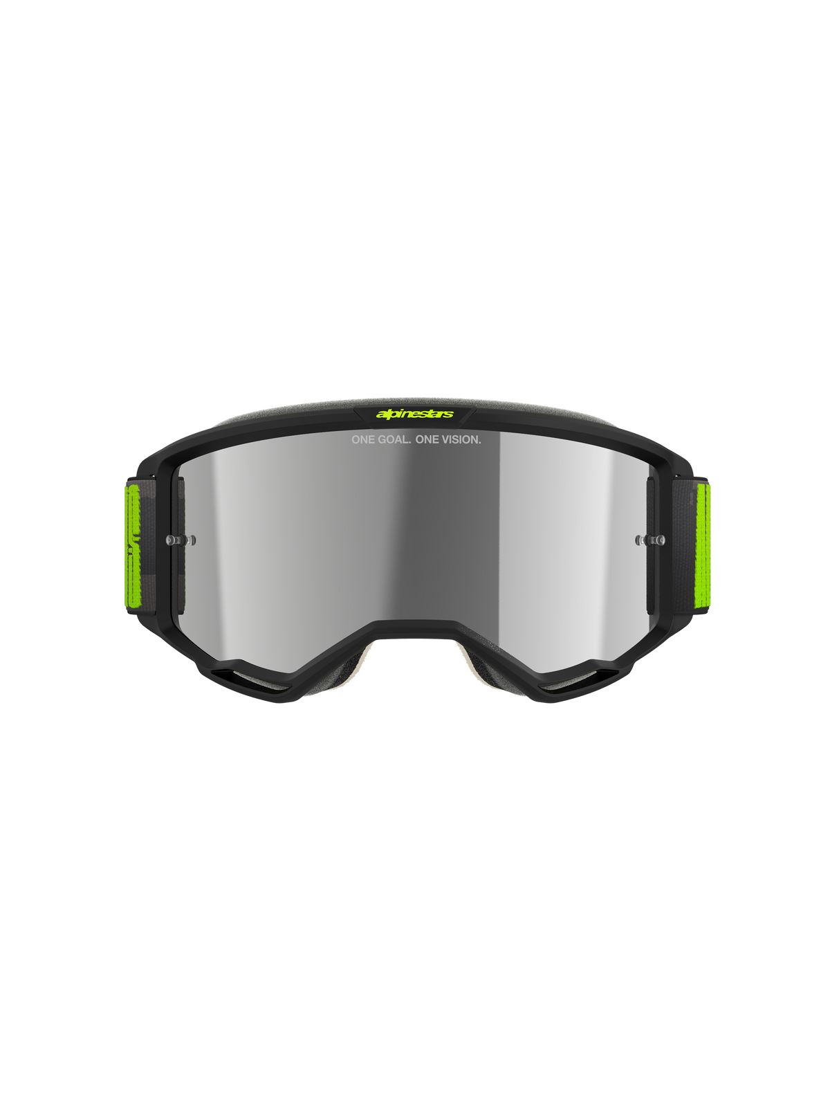 Alpinestars Vision 5 Hollow Crossbril Grijs, fluogeel en zilver, productfoto 2