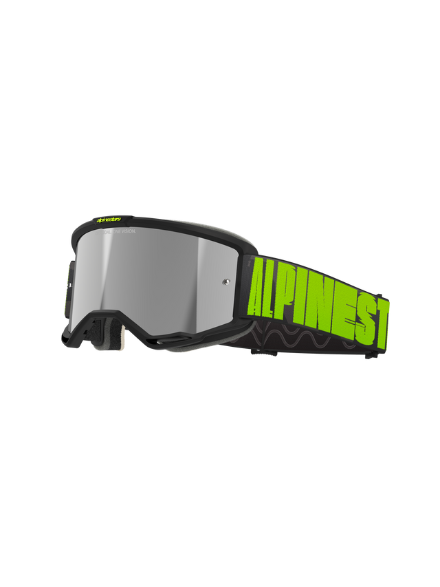 Alpinestars Vision 5 Hollow Crossbril Grijs, fluogeel en zilver, productfoto 1