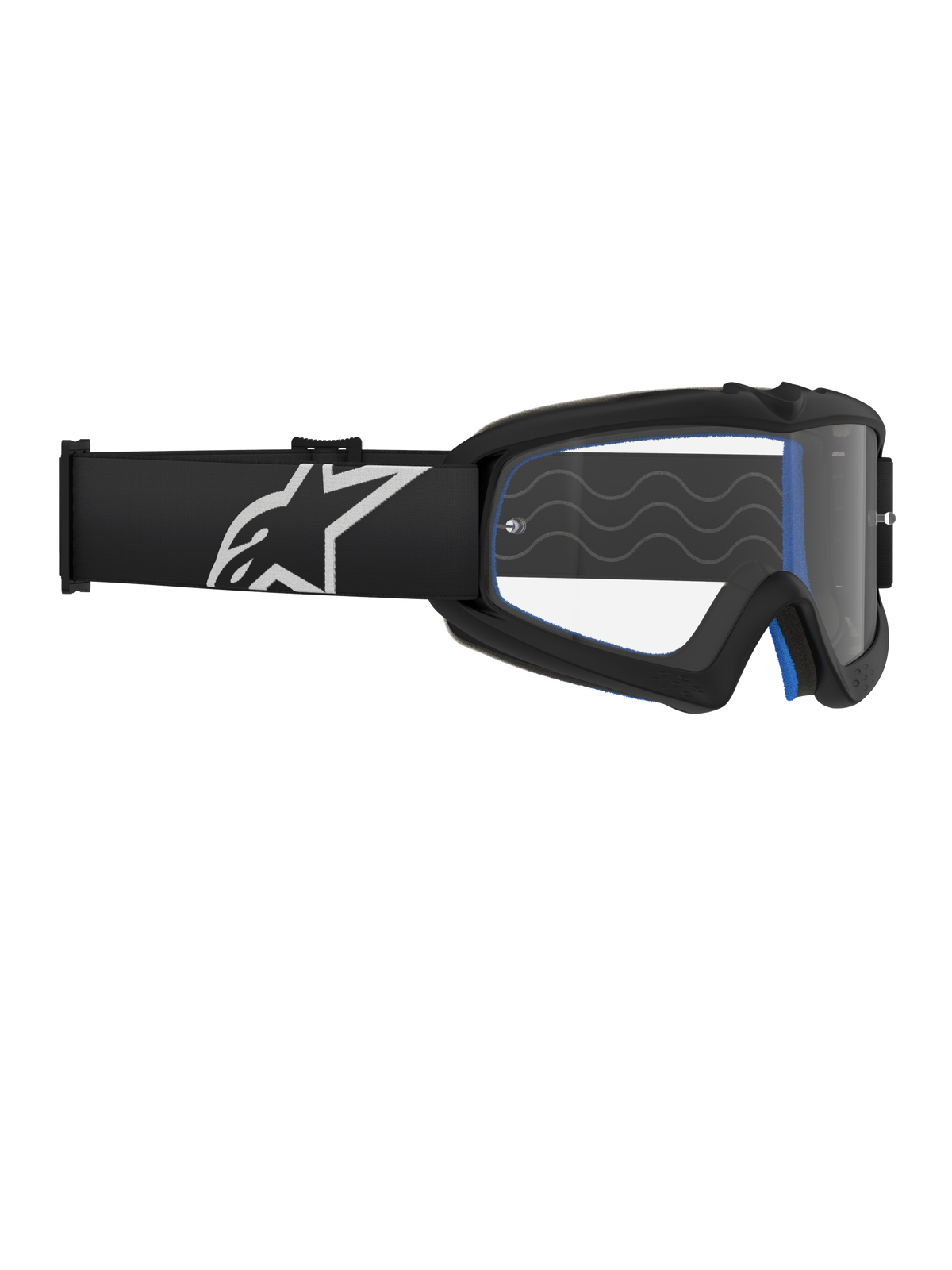Alpinestars Vision Youth Corp Crossbril Junior Zwart en transparant, productfoto 3