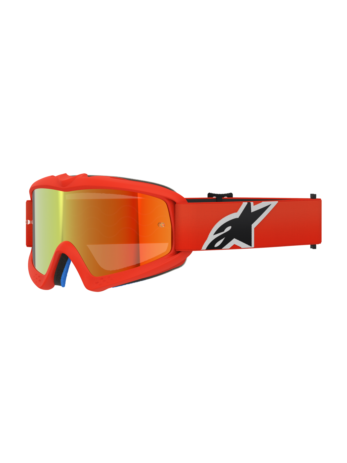 Alpinestars Vision Youth Corp Crossbril Junior Oranje met rode spiegellens, productfoto 1