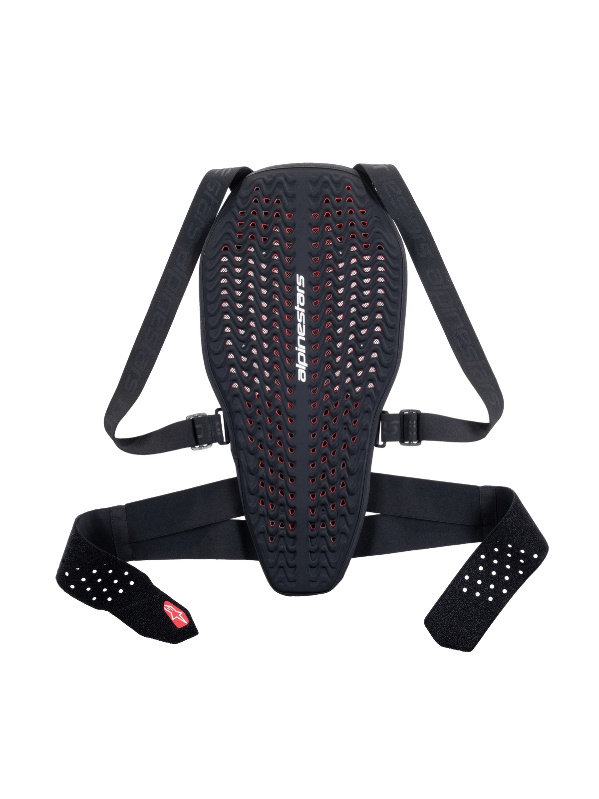 Alpinestars Nucleon Plasma Rugprotector Zwart, rood en wit, achteraanzicht