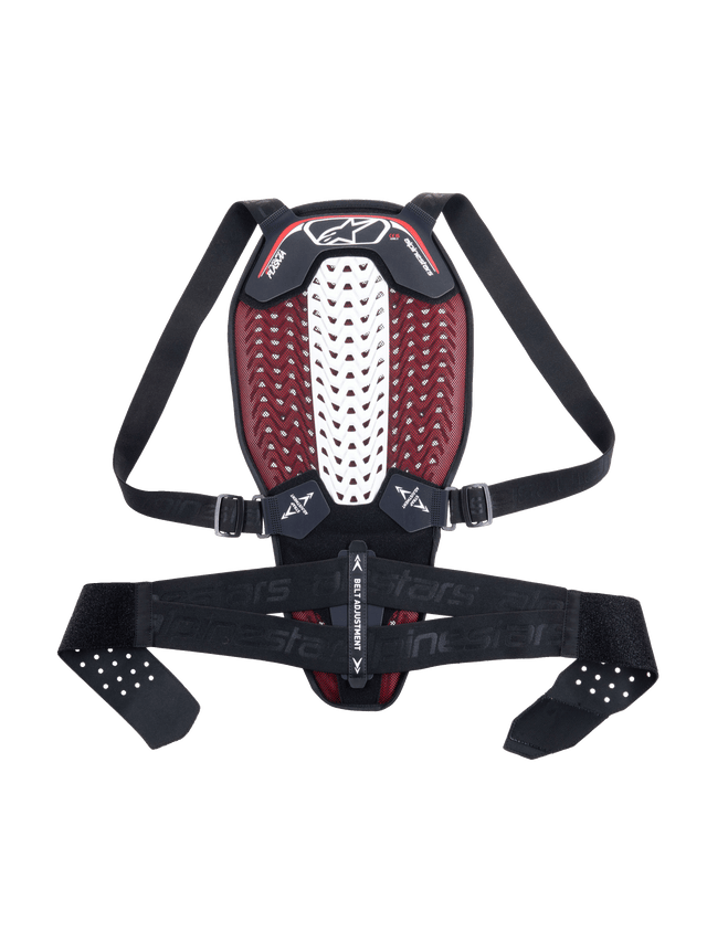 Alpinestars Nucleon Plasma Rugprotector Zwart, rood en wit, vooraanzicht