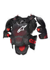 Alpinestars A-10 v2 Full Chest Bodyprotector Zwart en grijs, vooraanzicht