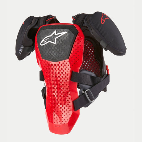Alpinestars A-5 S Bodyprotector Junior Zwart, wit en rood, achteraanzicht