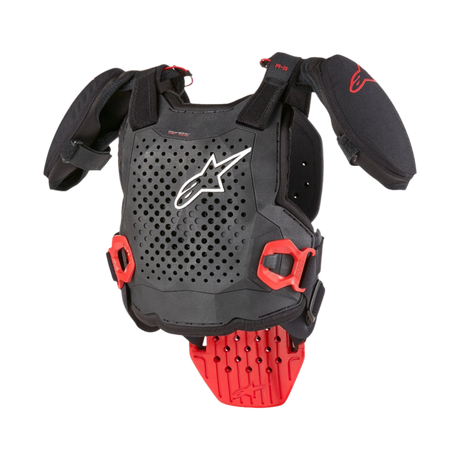 Alpinestars A-5 S Bodyprotector Junior Zwart, wit en rood, vooraanzicht
