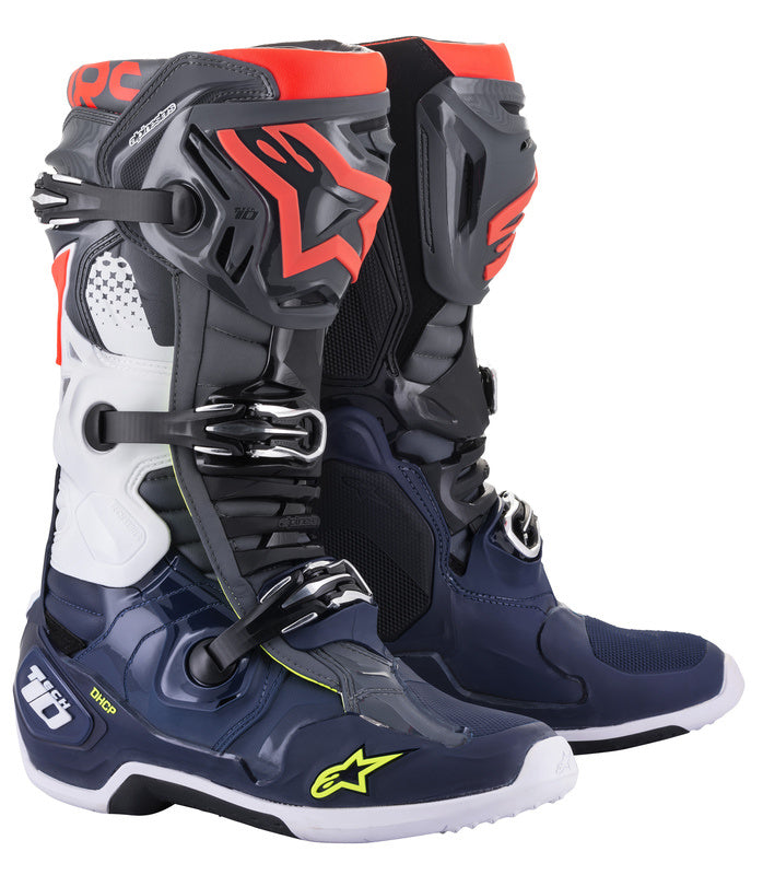Crosslaarzen Tech 10 Grijs / Blauw / Rood