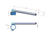 Clip-Ons Handlebars 47mm Type Verhoogd 28mm Zwart Geanodiseerd