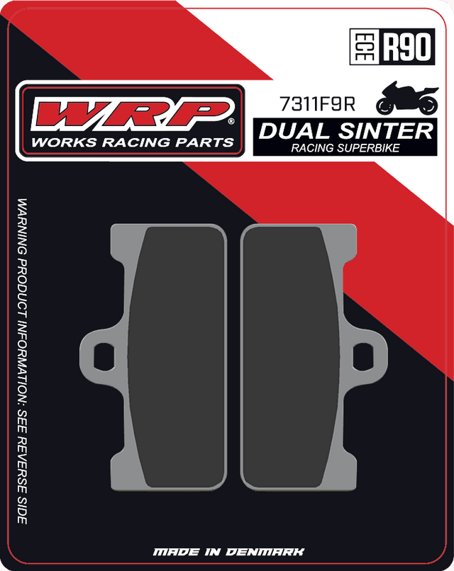 Brake Pads Dual Sinter DS Racing Superbike 7311 F9R (Brembo P4 Calipers)