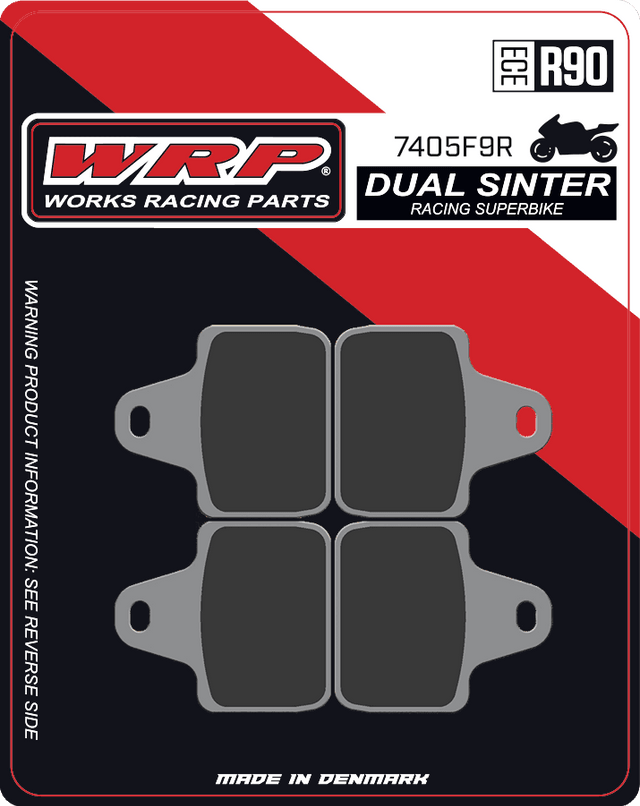 Brake Pads Dual Sinter DS Racing Superbike 7405 F9R (Accossato Calipers)