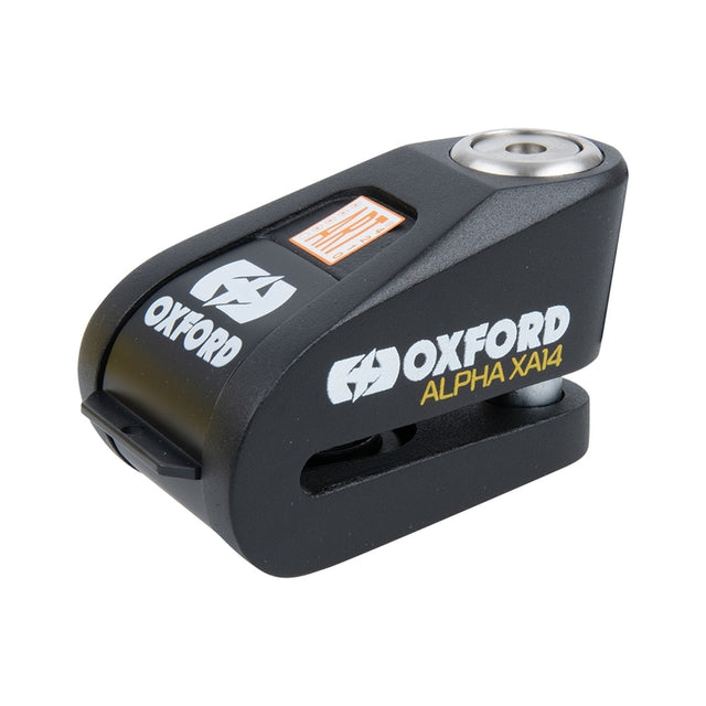 Oxford XA14 Alarm Disc Lock - ├ÿ14mm Stainless Steel Black - SRA / ART4 / FG SBSC / Sold Secure Gold Cerfified