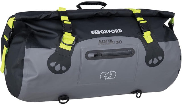 Oxford Aqua T-30 Roll Tas - 30 L - Zwart/Grijs/Neon geel