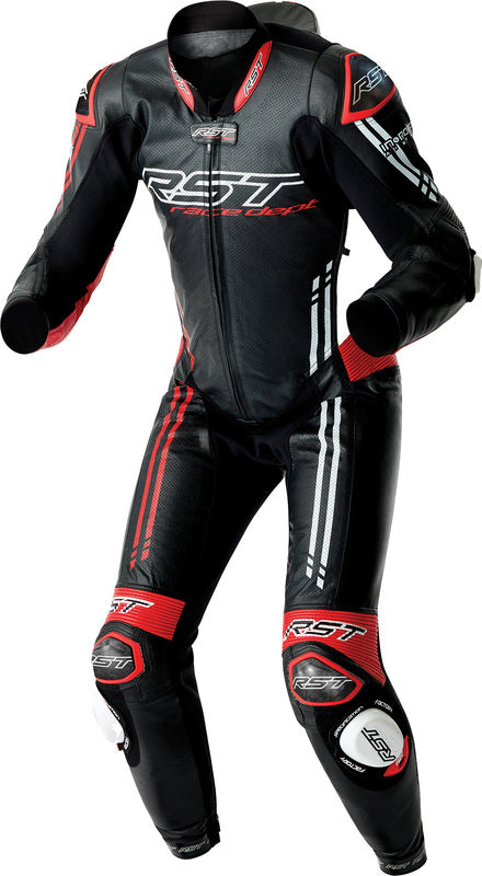 RST Race Dept V4.2 D3O Airbag Leren motorpak - Zwart/Rood/Wit