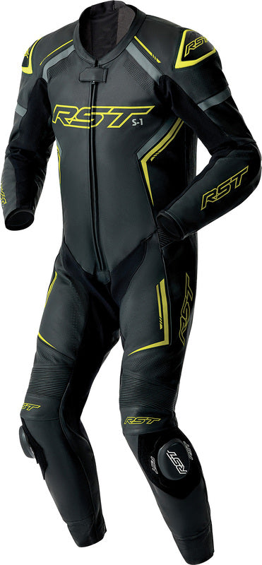 RST S1 D3O Leren motorpak - Zwart/Neon geel