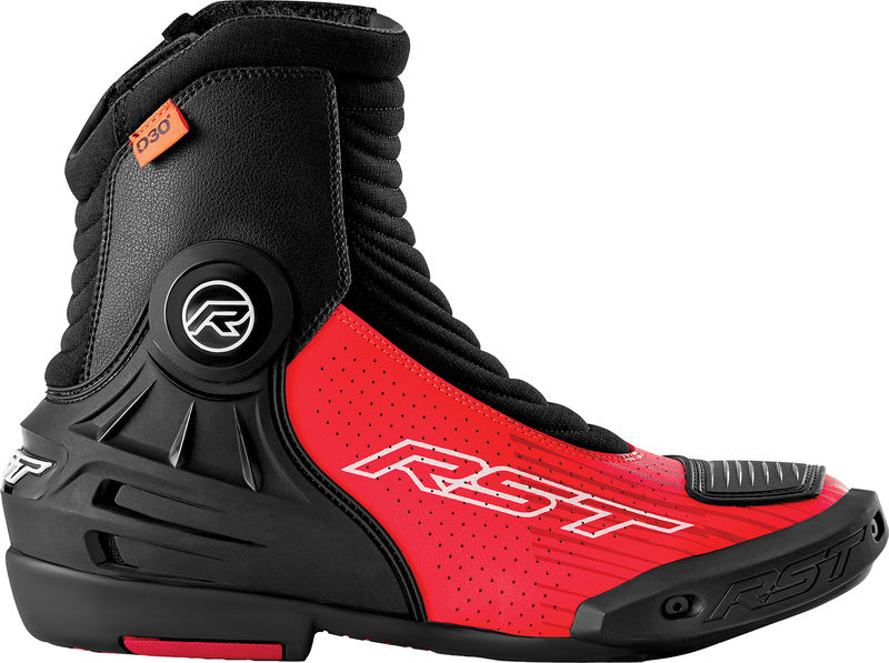 RST TracTech Evo D3O Short Motorlaarzen - Zwart/Neon rood