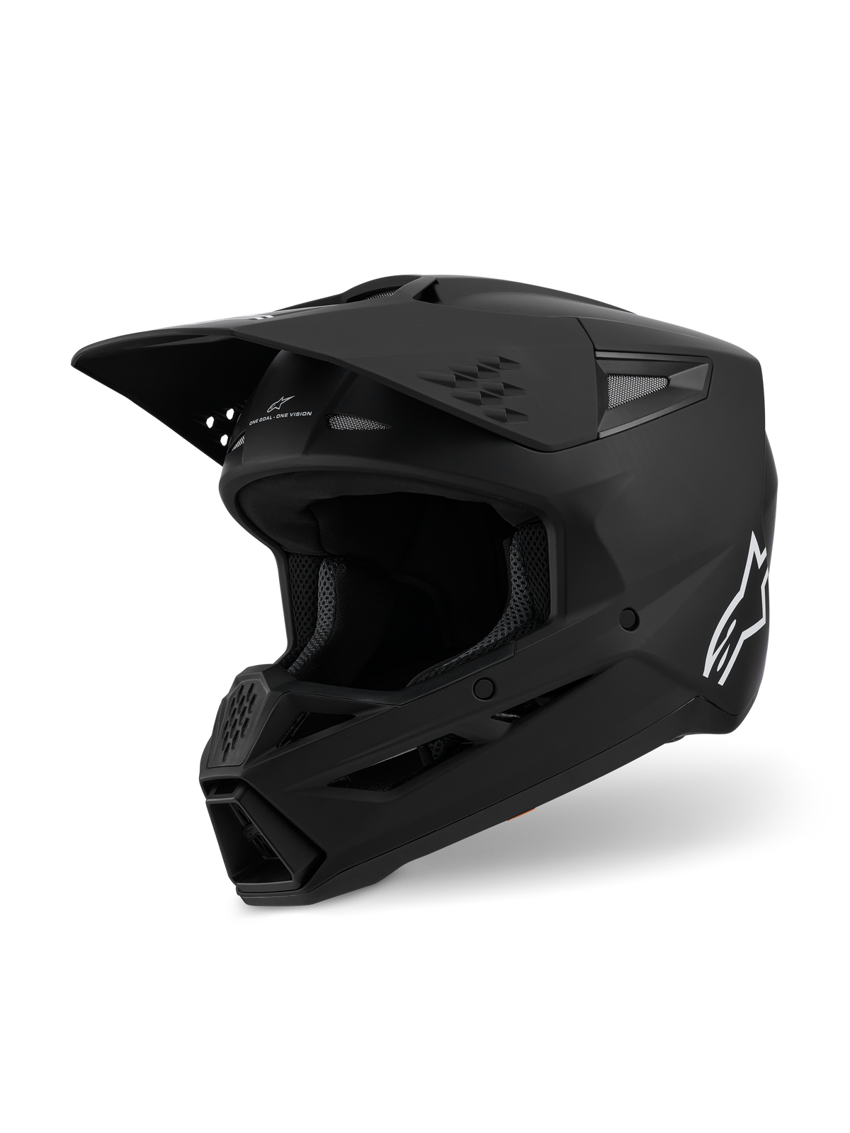 Alpinestars S-M3 Crosshelm Zwart, vooraanzicht