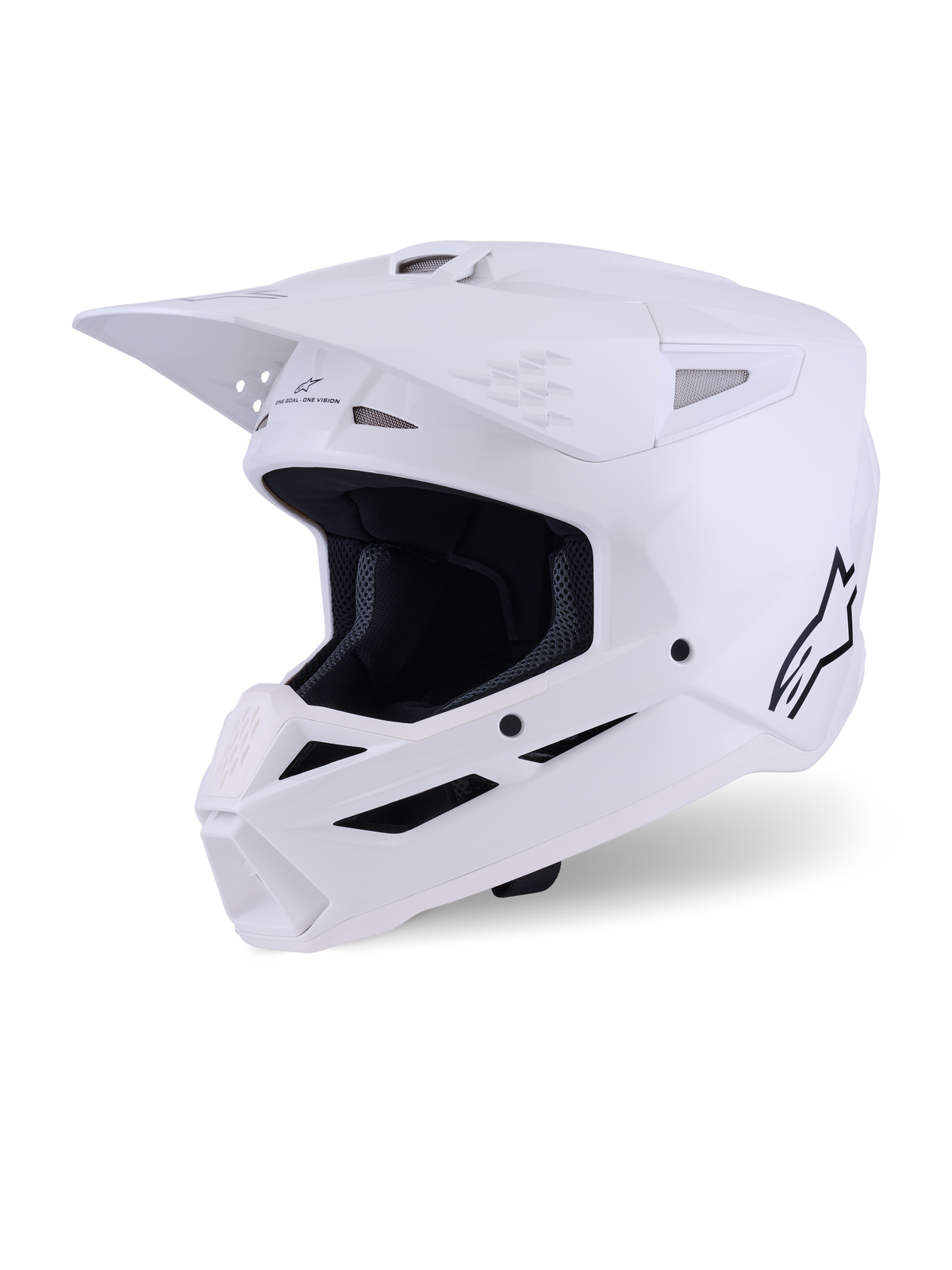 Alpinestars S-M3 Crosshelm Wit, vooraanzicht