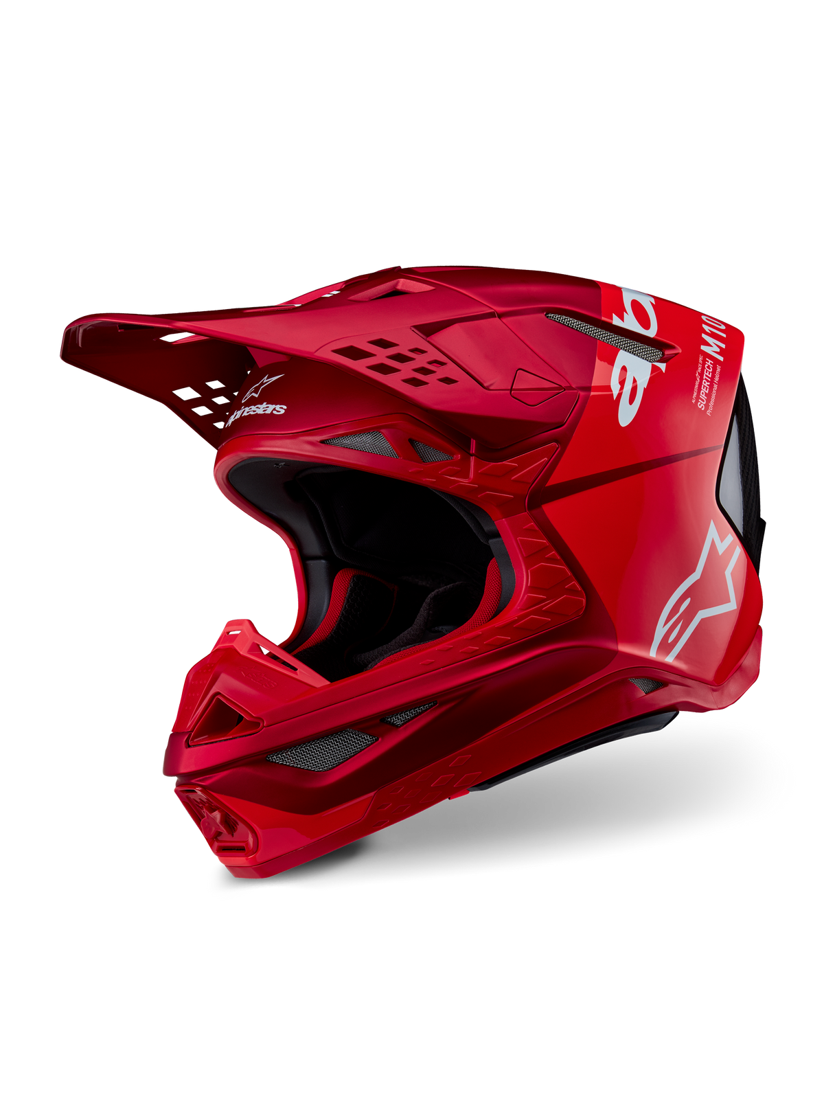Alpinestars S-M10 Flood Crosshelm Fluorood, vooraanzicht