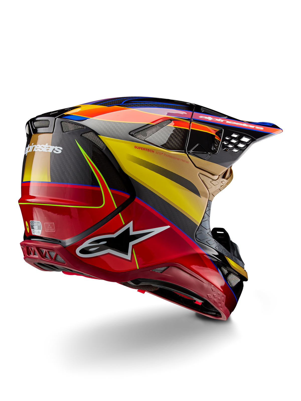 Alpinestars S-M10 ERA Crosshelm Goud, achteraanzicht