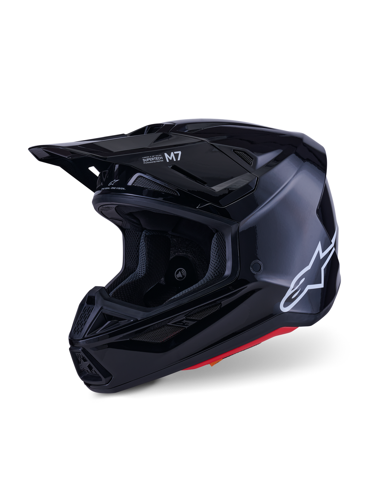 Alpinestars S-M7 Crosshelm Zwart, vooraanzicht