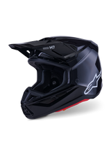Alpinestars S-M7 Crosshelm Zwart, vooraanzicht