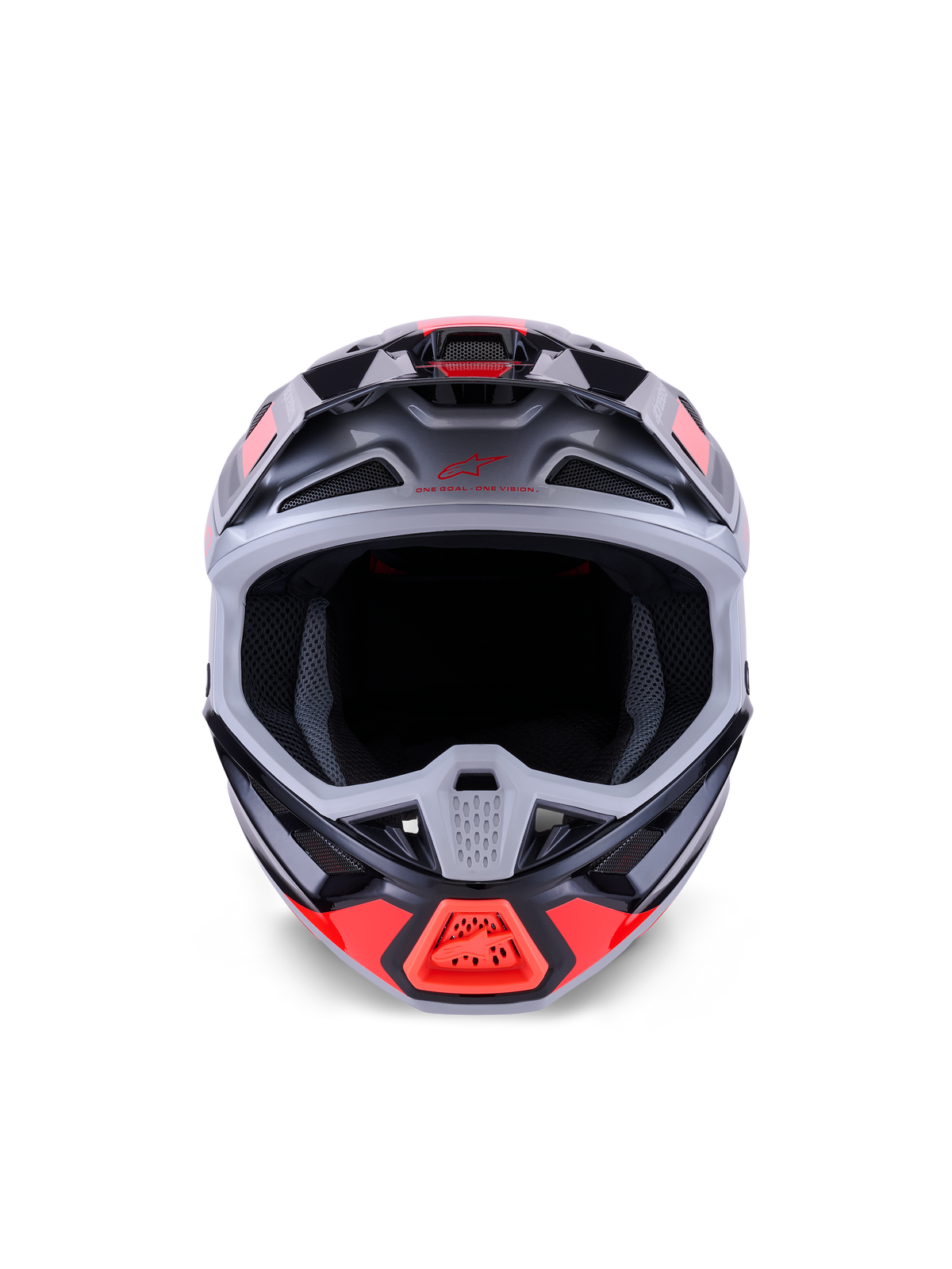 Alpinestars S-M7 Rise Crosshelm Zwart, zilver en fluorood, productfoto 2