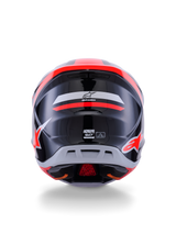 Alpinestars S-M7 Rise Crosshelm Zwart, zilver en fluorood, productfoto 4