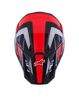Alpinestars S-M7 Rise Crosshelm Zwart, zilver en fluorood, productfoto 7