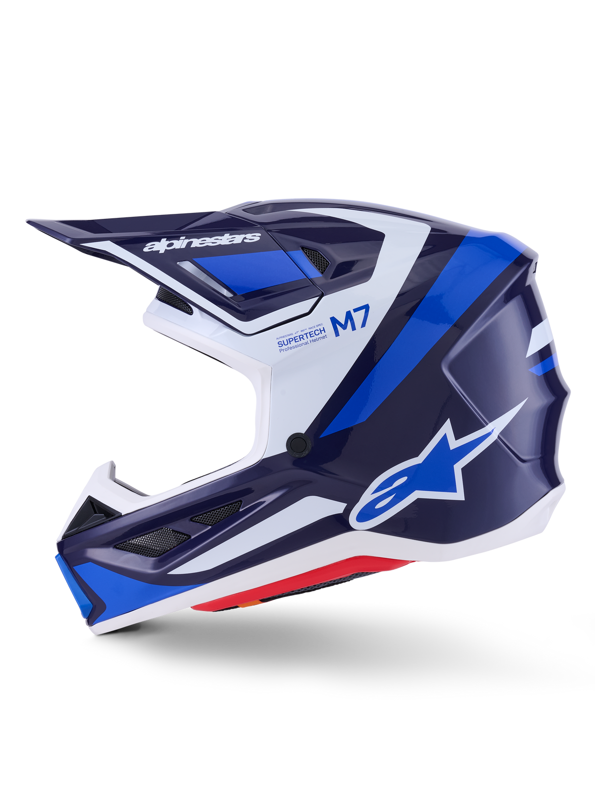 Alpinestars S-M7 Rise Crosshelm Blauw en wit, productfoto 5