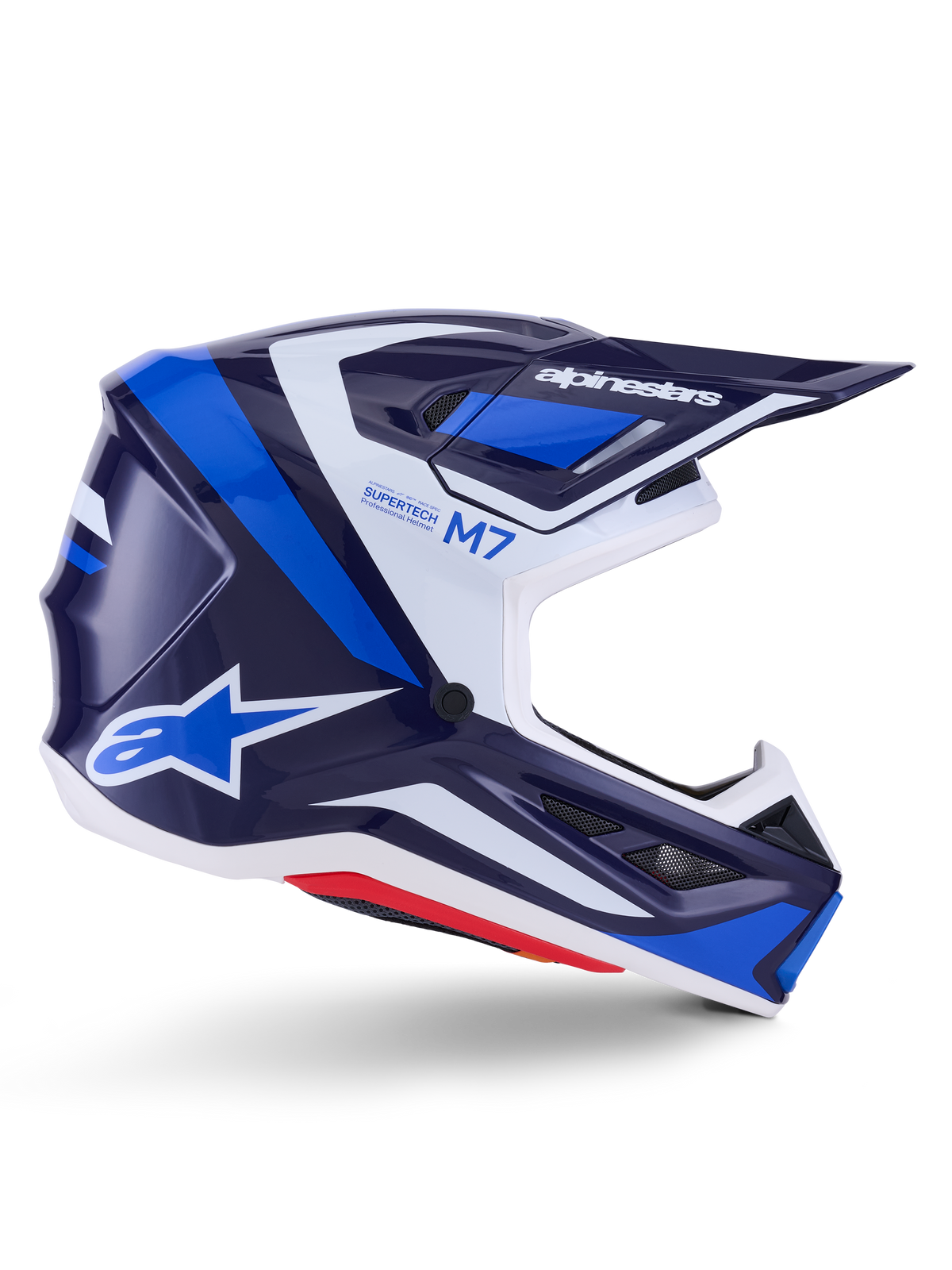 Alpinestars S-M7 Rise Crosshelm Blauw en wit, productfoto 1