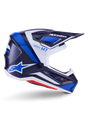 Alpinestars S-M7 Rise Crosshelm Blauw en wit, productfoto 1