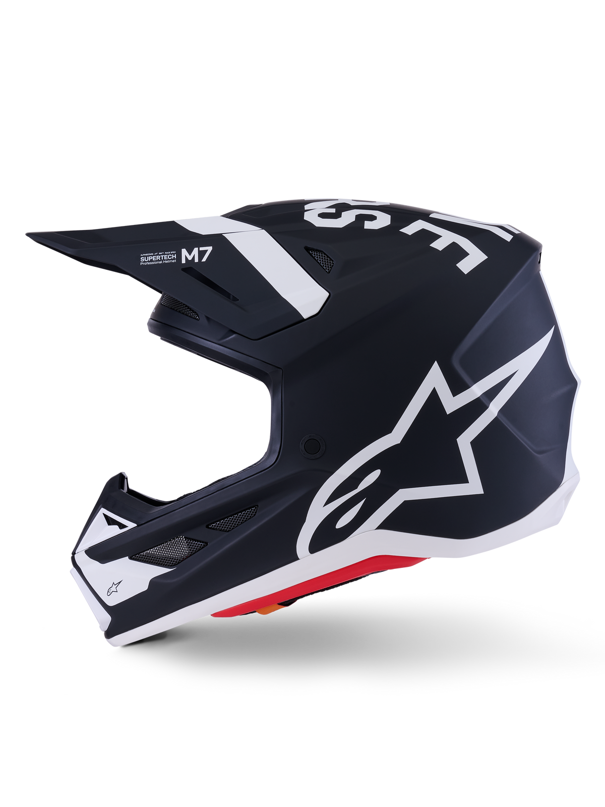 Alpinestars S-M7 Dasher Crosshelm Zwart en wit, productfoto 5