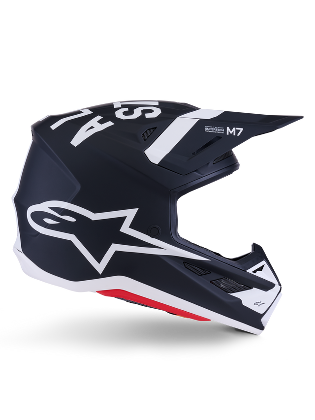 Alpinestars S-M7 Dasher Crosshelm Zwart en wit, productfoto 1