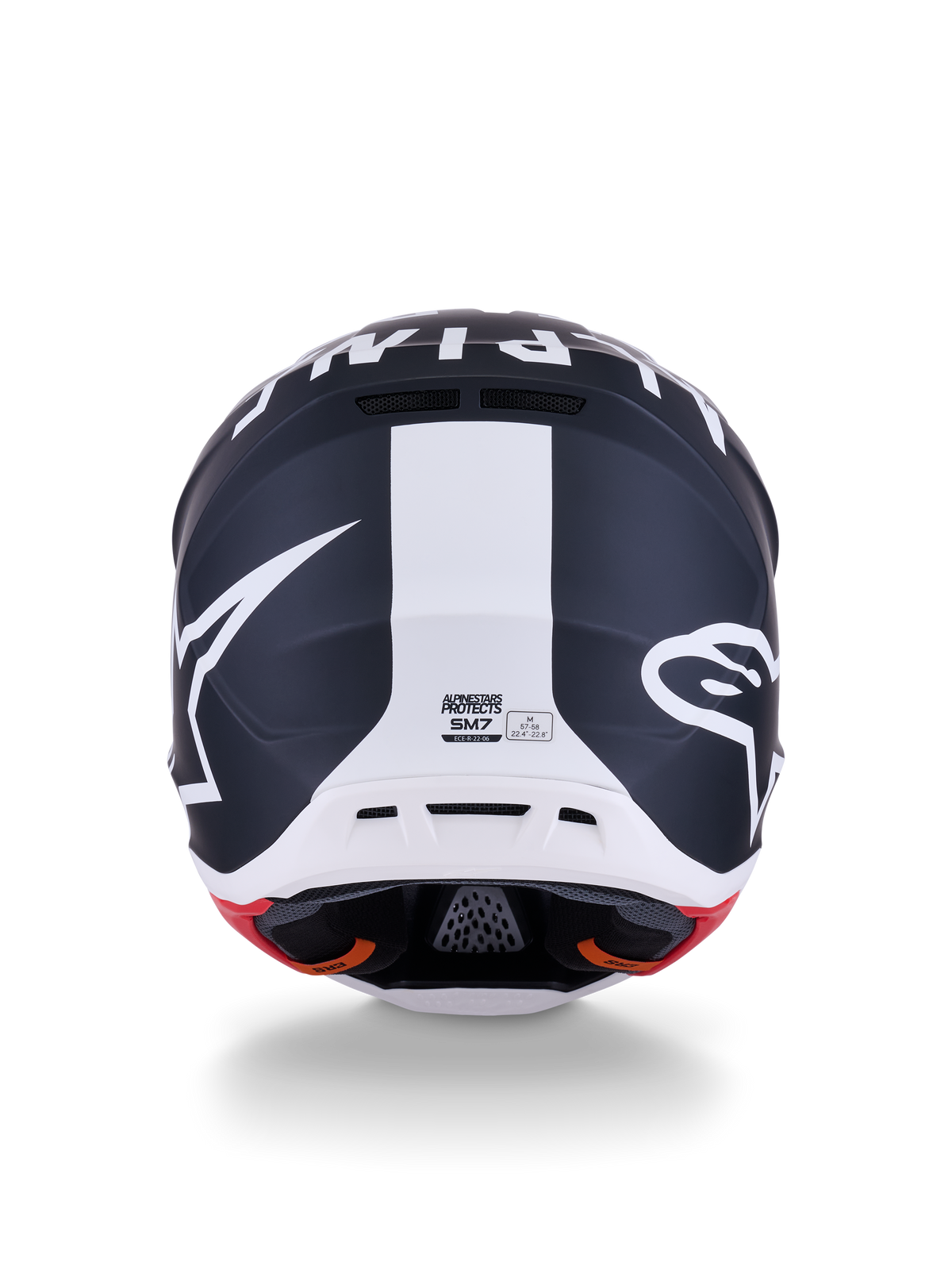 Alpinestars S-M7 Dasher Crosshelm Zwart en wit, productfoto 4